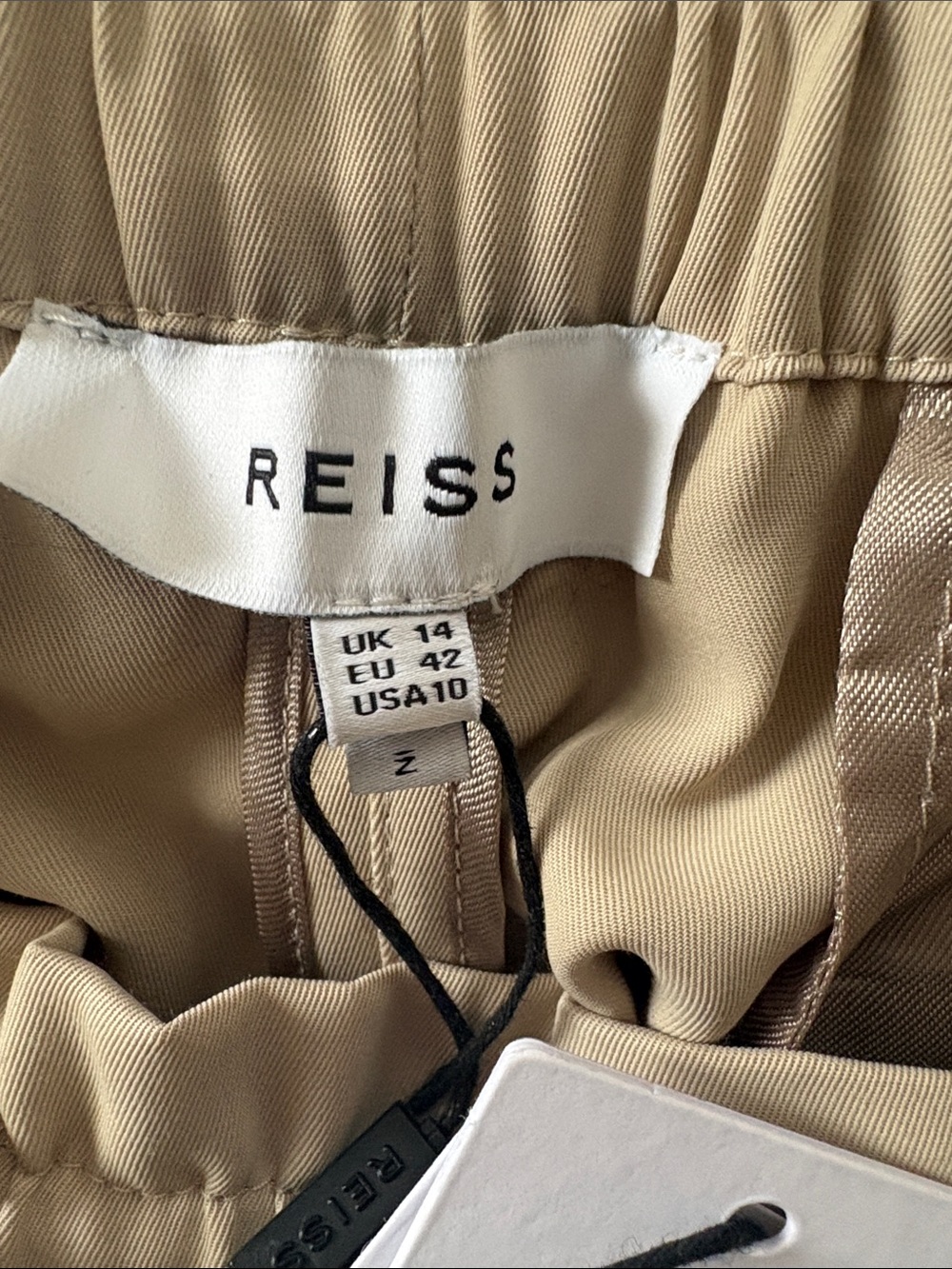 Reiss Beige Wide-Leg Drawstring Pants - Picture 5 of 5